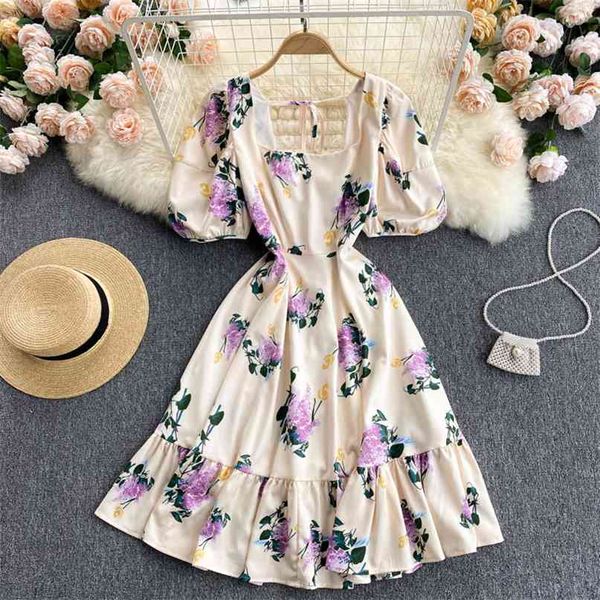 women's summer fashion square collar slim short sleeve sweet print a-line dress vintage clothes vestido de mujer s63 210527, Black;gray
women's summer fashion square collar slim short sleeve sweet print a-line dress vintage clothes vestido de mujer s63 210527, Black;gray