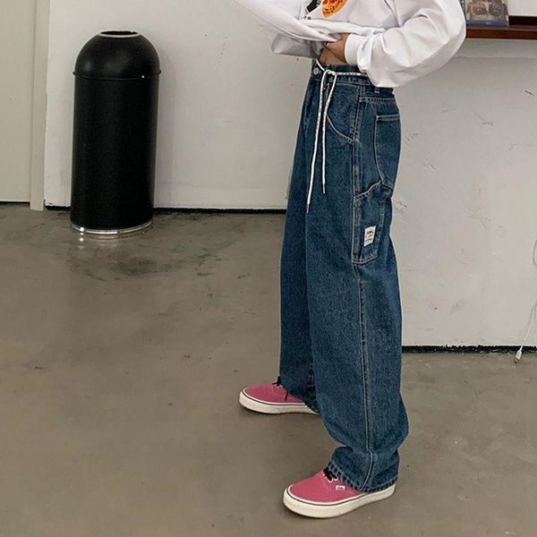 women's jeans women harajuku wide leg cargo pockets casual high waist goth aesthetic korean punk denim trousers streetwear female, Blue
women's jeans women harajuku wide leg cargo pockets casual high waist goth aesthetic korean punk denim trousers streetwear female, Blue