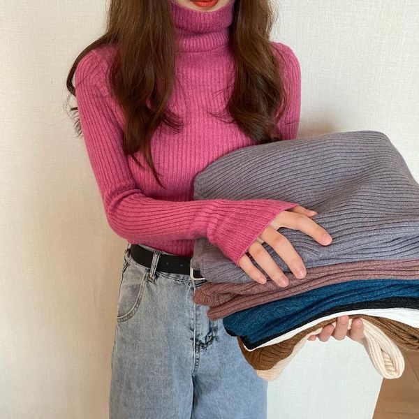 women's sweaters women 2021 autumn winter fashion turtleneck sweater female solid color knitted ladies slim bottoming w644, White;black
women's sweaters women 2021 autumn winter fashion turtleneck sweater female solid color knitted ladies slim bottoming w644, White;black