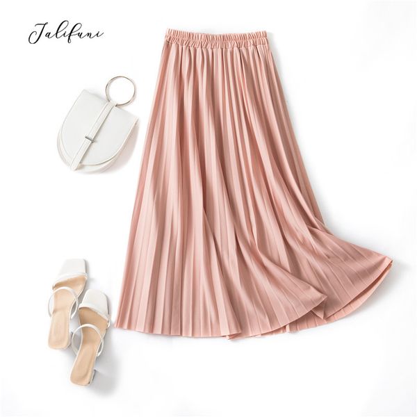 women solid casual pleated skirt spring summer new elegant hight waist korean long skirts fashion a line skirts for female 210415, Black
women solid casual pleated skirt spring summer new elegant hight waist korean long skirts fashion a line skirts for female 210415, Black