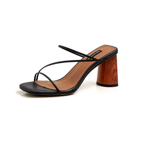 women fashion genuine leather high heels slippers shoes woman dress wedding party ladies size 41 42 43, Black
women fashion genuine leather high heels slippers shoes woman dress wedding party ladies size 41 42 43, Black