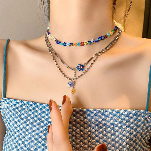 chains 2021 colored glaze flower color stacking necklace female simple wild collar hip hop clavicle chain, Silver
chains 2021 colored glaze flower color stacking necklace female simple wild collar hip hop clavicle chain, Silver