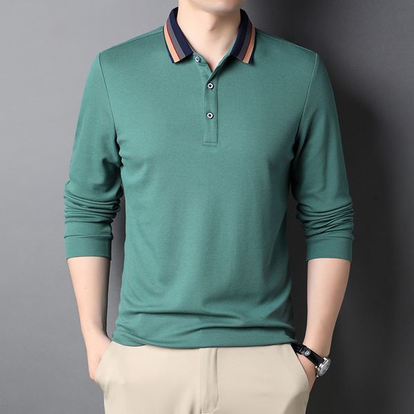 autumn men's middle-aged and young people's casual solid color polo shirt busins t-shirt, Black
autumn men's middle-aged and young people's casual solid color polo shirt busins t-shirt, Black