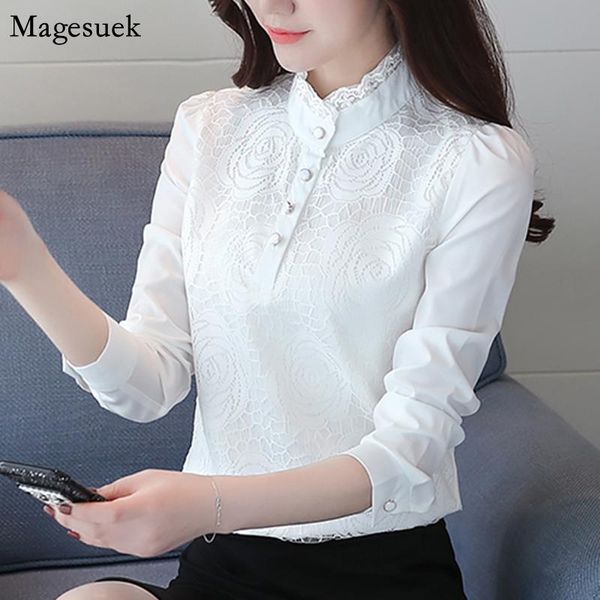 spring summer solid lace chiffon blouse women stand collar office ladies shirts plus size white blouses 5814 women's &
spring summer solid lace chiffon blouse women stand collar office ladies shirts plus size white blouses 5814 women's &