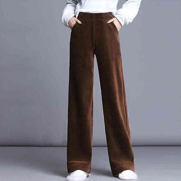 corduroy high waist wide-leg womens capri fall winter lace up elastic straight-leg solid plus size female trousers, Black;white
corduroy high waist wide-leg womens capri fall winter lace up elastic straight-leg solid plus size female trousers, Black;white