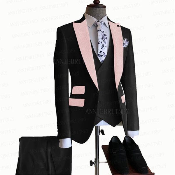 men's suits & blazers 2021 black groom wedding suit 3 pieces set tailored fashion for men man slim fit blazer vest with pants tuxedo, White;black
men's suits & blazers 2021 black groom wedding suit 3 pieces set tailored fashion for men man slim fit blazer vest with pants tuxedo, White;black