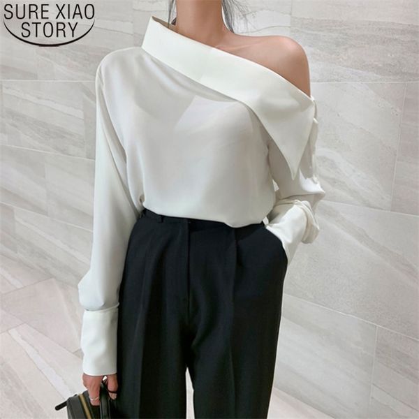 spring white blouse long sleeve fashion women skew collar loose shirt blusas korean clothes ladies 13544 210421
spring white blouse long sleeve fashion women skew collar loose shirt blusas korean clothes ladies 13544 210421