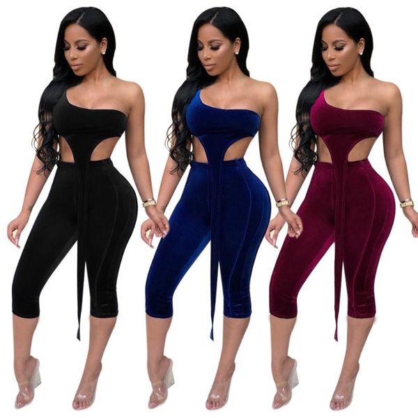 inclined one shoulder velvet 2 pieces suit jumpsuit summer sleeveless crop skinny calf length pants nightclub tracksuit women's jum, Black;white
inclined one shoulder velvet 2 pieces suit jumpsuit summer sleeveless crop skinny calf length pants nightclub tracksuit women's jum, Black;white