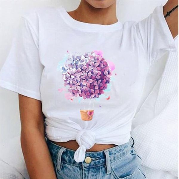 floral flower aesthetic loose women summer short sleeve fashion o neck tee shirts female, White
floral flower aesthetic loose women summer short sleeve fashion o neck tee shirts female, White