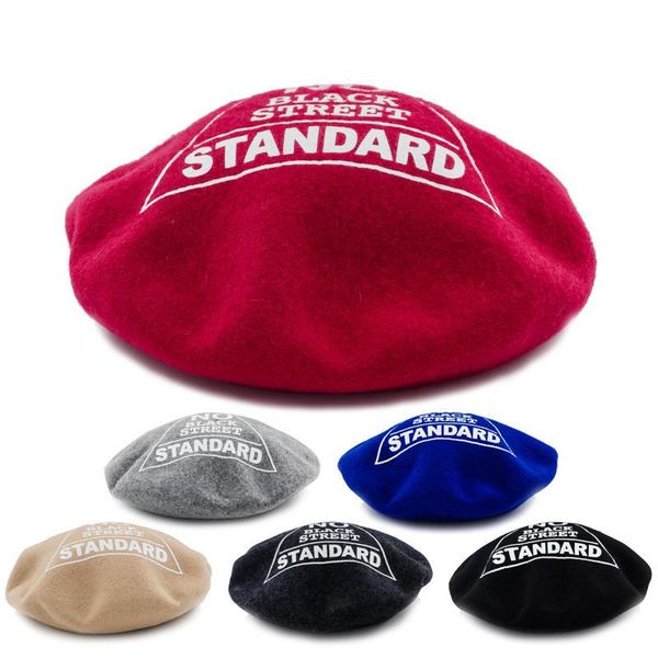 berets 100%australian wool beret autumn winter ladies triangle english text logo women casual painter hat boina 2021, Blue;gray
berets 100%australian wool beret autumn winter ladies triangle english text logo women casual painter hat boina 2021, Blue;gray