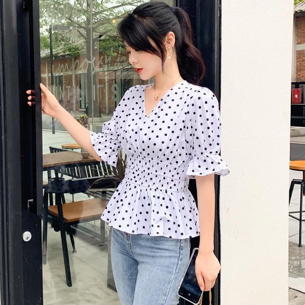 women's blouses & shirts 2021 summer chiffon shirt female korean version slim stylish temperament foreign blouse white black point
women's blouses & shirts 2021 summer chiffon shirt female korean version slim stylish temperament foreign blouse white black point