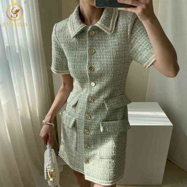casual dresses women's elegant party 2021 fashion tweed woolen lapel short sleeve summer vestidos kw6n, Black;gray
casual dresses women's elegant party 2021 fashion tweed woolen lapel short sleeve summer vestidos kw6n, Black;gray