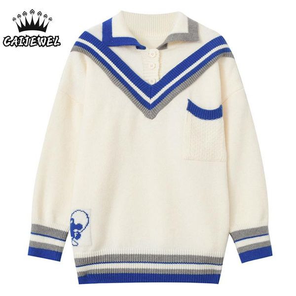 women's sweaters lazy vintage knitted sweater autumn and winter women fashion female casual baggy collar chic design pullover, White;black
women's sweaters lazy vintage knitted sweater autumn and winter women fashion female casual baggy collar chic design pullover, White;black
