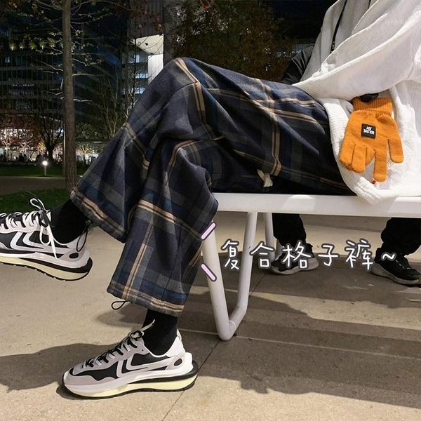 spring/autumn casual pants men's loose tide brand handsome sweatpants hong kong style chic trend retro plaid xxl, Black
spring/autumn casual pants men's loose tide brand handsome sweatpants hong kong style chic trend retro plaid xxl, Black
