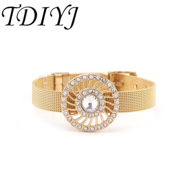 charm bracelets tdiyj diy gold round crystal whirl big slide charms stainless steel mesh bracelet for women jewelry 1set, Golden;silver
charm bracelets tdiyj diy gold round crystal whirl big slide charms stainless steel mesh bracelet for women jewelry 1set, Golden;silver