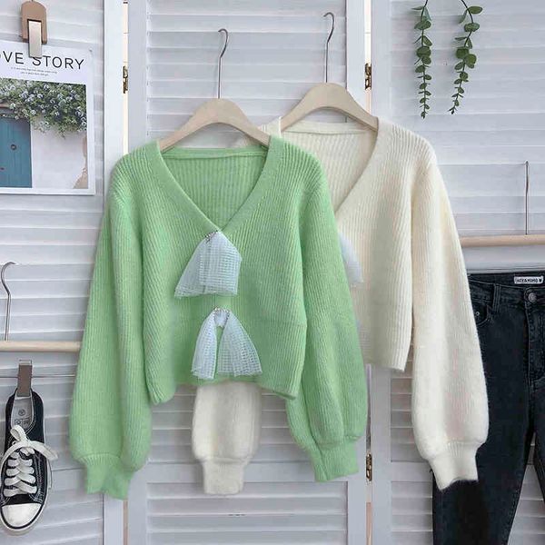 women's sweaters tri-dimensional mesh bubble sleeve short cardigan female fall korean version of retro loose sweater k3zn, White;black
women's sweaters tri-dimensional mesh bubble sleeve short cardigan female fall korean version of retro loose sweater k3zn, White;black