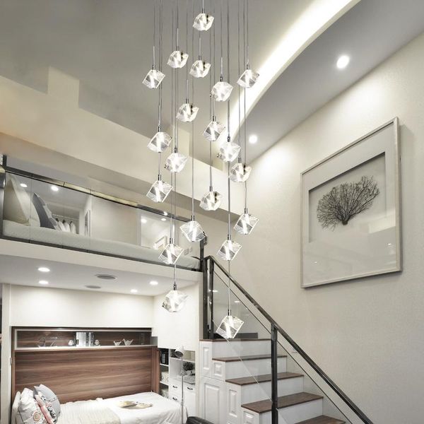 pendant lamps creative modern minimalist living room stairs long ice crystal chandelier villa penthouse floor spiral staircase chandeliers
pendant lamps creative modern minimalist living room stairs long ice crystal chandelier villa penthouse floor spiral staircase chandeliers