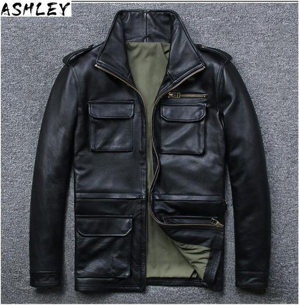men's leather & faux brow men 2021 long m65 jacket plus size xxxxxl genuine thick cowhide winter russian safari coat, Black
men's leather & faux brow men 2021 long m65 jacket plus size xxxxxl genuine thick cowhide winter russian safari coat, Black