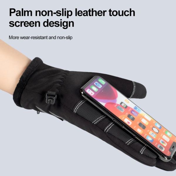 cycling gloves plus velvet touch screen glove full finger men's bicycle waterproof windproof sports outdoor zipper buckle, Black
cycling gloves plus velvet touch screen glove full finger men's bicycle waterproof windproof sports outdoor zipper buckle, Black