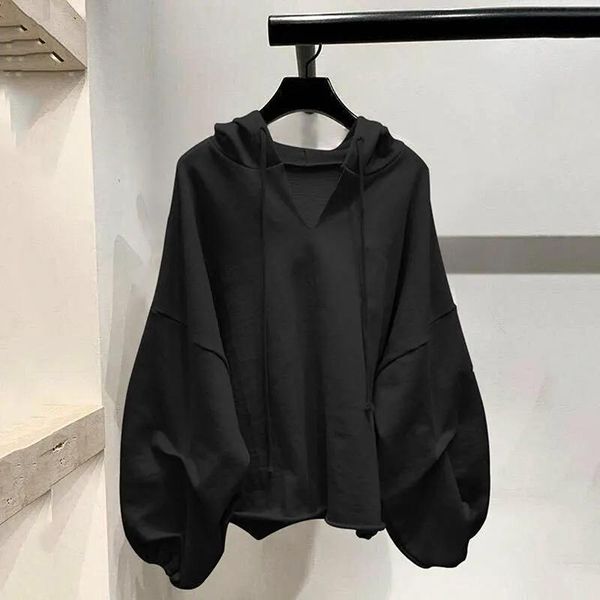 women's hoodies & sweatshirts women lantern sleeve oversize loose hoody v-neck solid color autumn winter casual lady korean style, Black
women's hoodies & sweatshirts women lantern sleeve oversize loose hoody v-neck solid color autumn winter casual lady korean style, Black
