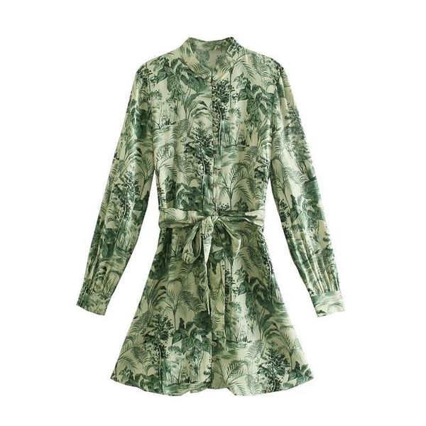 casual vacation dress beach long sleeve vintage floral shirt women stand collar a-line spring mini es with sash 210525, Black;gray
casual vacation dress beach long sleeve vintage floral shirt women stand collar a-line spring mini es with sash 210525, Black;gray