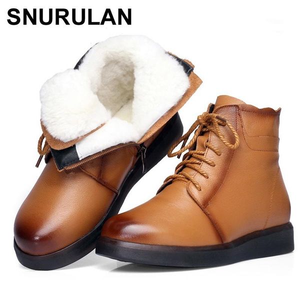 boots snurulan winter women snow natural thick wool warm ankle for 100% genuine cow leather flats shoese028, Black
boots snurulan winter women snow natural thick wool warm ankle for 100% genuine cow leather flats shoese028, Black