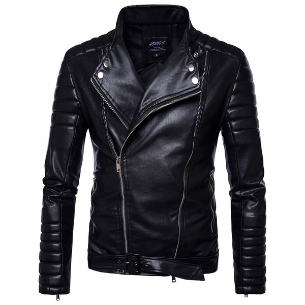 men's jackets good quality folds leather coats slim fit diagonal zipper pu moto biker learher and 5xl wsft, Black;brown
men's jackets good quality folds leather coats slim fit diagonal zipper pu moto biker learher and 5xl wsft, Black;brown