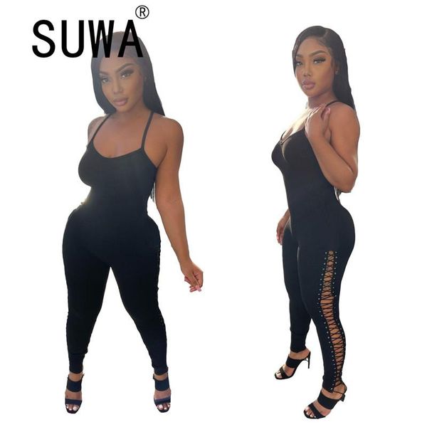 women's jumpsuits & rompers european fashion solid black jumpsuit summer one piece romper casual slim playsuit, Black;white
women's jumpsuits & rompers european fashion solid black jumpsuit summer one piece romper casual slim playsuit, Black;white