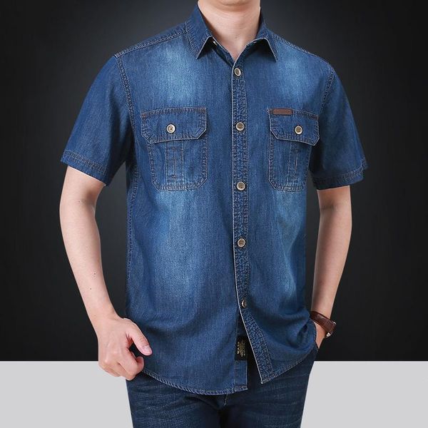 men's casual shirts denim men 2021 short sleeves brand causal camisa shirt cotton turn-down collar masculina plus size, White;black
men's casual shirts denim men 2021 short sleeves brand causal camisa shirt cotton turn-down collar masculina plus size, White;black