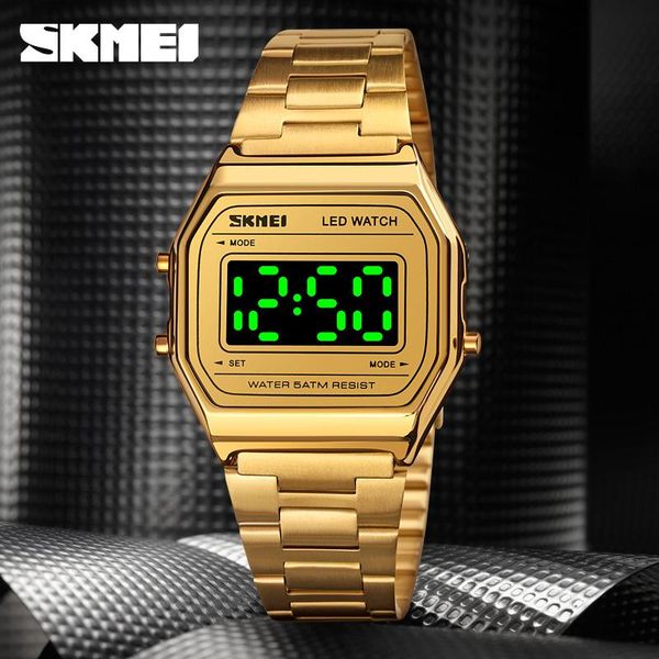 wristwatches fashion skmei watch men luxury gold stainless steel strap wristwatch gigital outdoor sport waterproof men's watches, Slivery;brown
wristwatches fashion skmei watch men luxury gold stainless steel strap wristwatch gigital outdoor sport waterproof men's watches, Slivery;brown