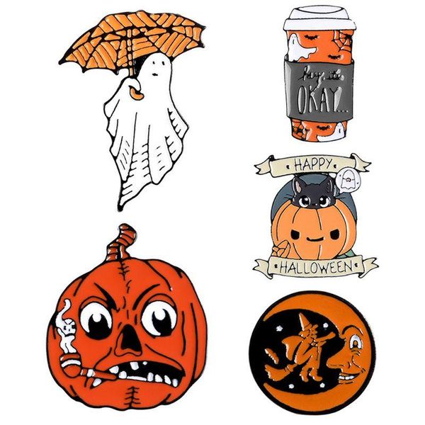 pins, brooches halloween cartoon metal enamel brooch pumpkin ghost coffee moon witch backpack lapel pins badges party jewelry buttons, Gray
pins, brooches halloween cartoon metal enamel brooch pumpkin ghost coffee moon witch backpack lapel pins badges party jewelry buttons, Gray