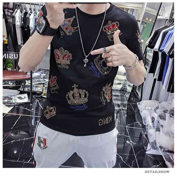 new selling short sleeve men's famous crown brand diamond fitness t-shirt 210409, White;black
new selling short sleeve men's famous crown brand diamond fitness t-shirt 210409, White;black