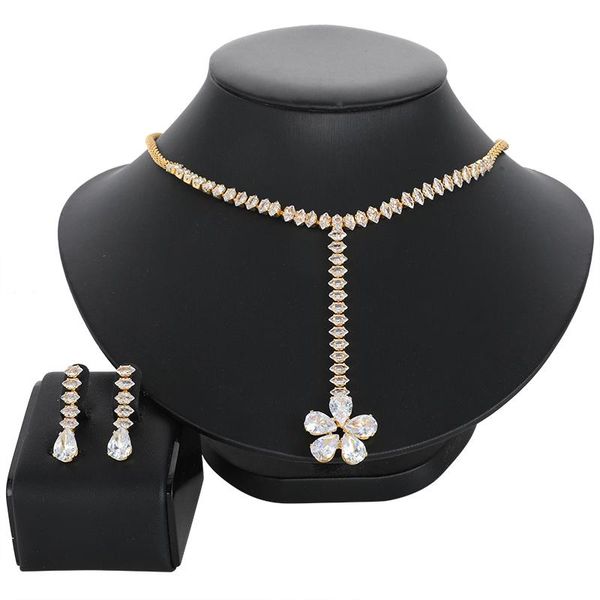 earrings & necklace dubai 24k gold plated crystal african bridal jewelry set for women's accessories wedding earring sets, Silver
earrings & necklace dubai 24k gold plated crystal african bridal jewelry set for women's accessories wedding earring sets, Silver