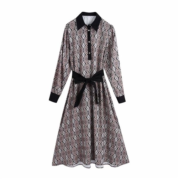 vintage women geometric print dress fashion ladies bow sashes es elegant female a-line chic girl vestidos 210427, Black;gray
vintage women geometric print dress fashion ladies bow sashes es elegant female a-line chic girl vestidos 210427, Black;gray