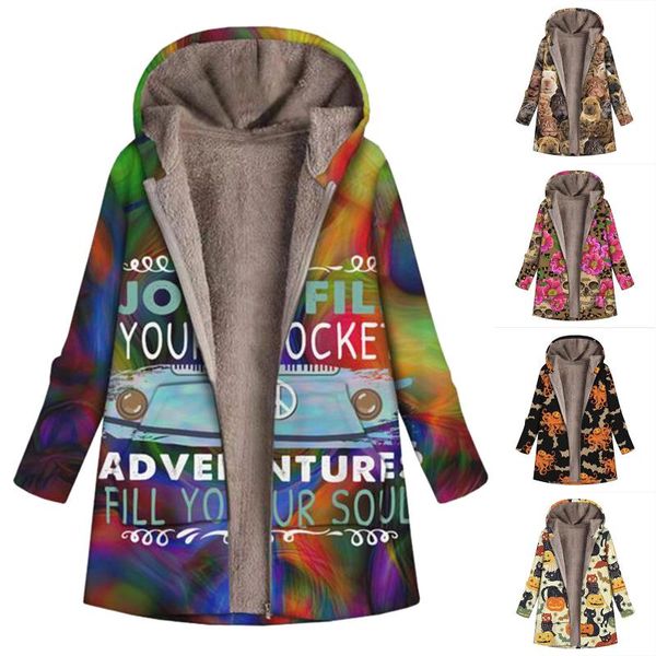 women's jackets fleece hoodie coat for women 2022 winter printed hooded plush warm jacket outdoor outwear manteau femme hiver, Black;brown
women's jackets fleece hoodie coat for women 2022 winter printed hooded plush warm jacket outdoor outwear manteau femme hiver, Black;brown