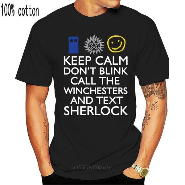 men's t-shirts 100% cotton o-neck printed t-shirt superwholock supernatural, White;black
men's t-shirts 100% cotton o-neck printed t-shirt superwholock supernatural, White;black