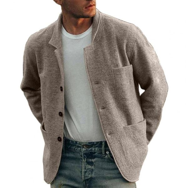 men's jackets men winter coat 2021 solid color jacket single-breasted casual stand collar for daily wear, Black;brown
men's jackets men winter coat 2021 solid color jacket single-breasted casual stand collar for daily wear, Black;brown