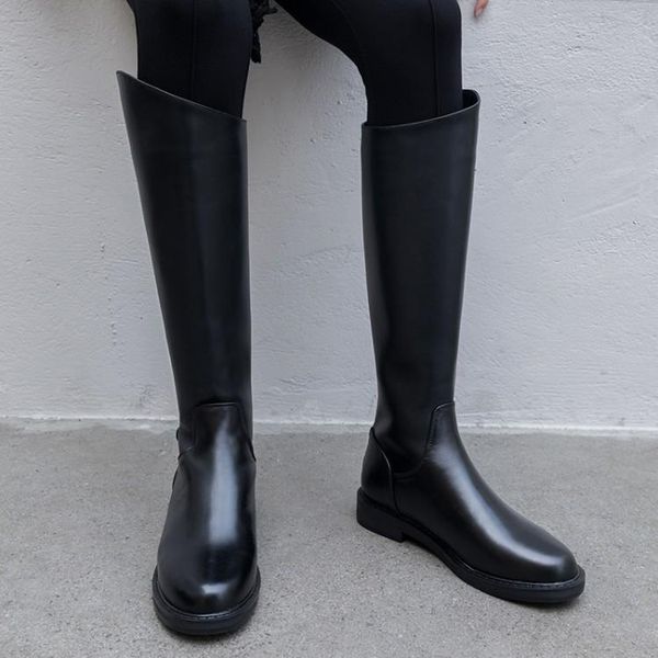 boots women's winter shoes over the knee plus big size cow leather women riding low heel, Black
boots women's winter shoes over the knee plus big size cow leather women riding low heel, Black
