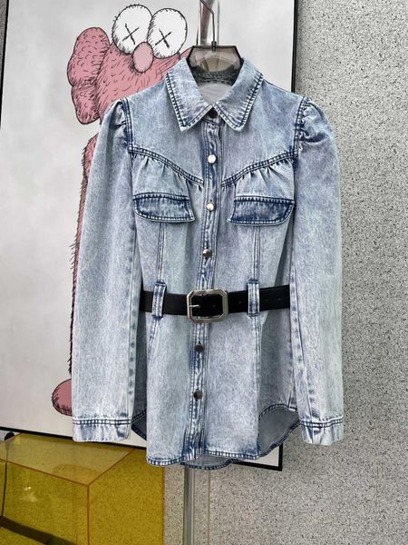 women's blouses & shirts 2021 women fashion bubble long-sleeved waist denim 0816, White
women's blouses & shirts 2021 women fashion bubble long-sleeved waist denim 0816, White