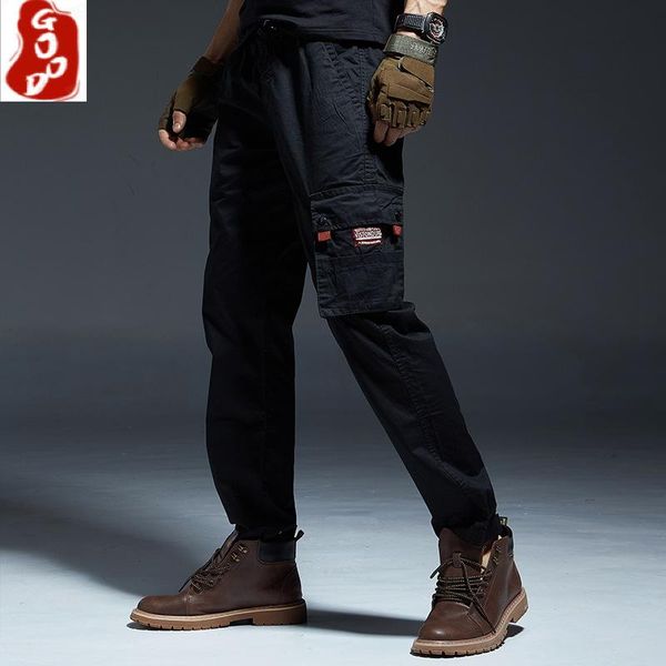 men's pants cotton military joggers cargo plus size loose multi-pockets overalls trousers man casual streetwear, Black
men's pants cotton military joggers cargo plus size loose multi-pockets overalls trousers man casual streetwear, Black