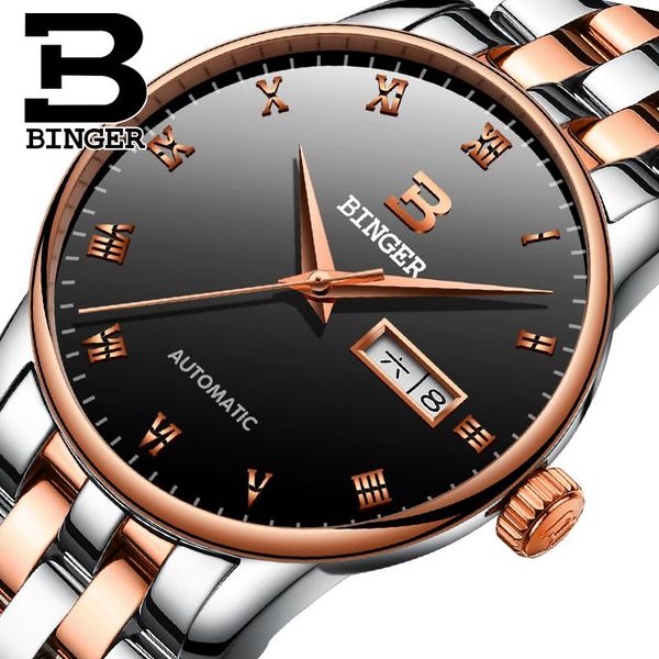 genuine switzerland binger brand mens automatic mechanical self-wind sapphire watch male calendar leather strap waterproof table wristwatche, Slivery;brown
genuine switzerland binger brand mens automatic mechanical self-wind sapphire watch male calendar leather strap waterproof table wristwatche, Slivery;brown