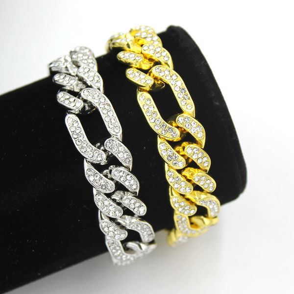gold silver color 13mm iced out figro rhinestone curb cuban chain link mens bracelet hip hop rapper bracelets jewelry for men women gifts, Black
gold silver color 13mm iced out figro rhinestone curb cuban chain link mens bracelet hip hop rapper bracelets jewelry for men women gifts, Black