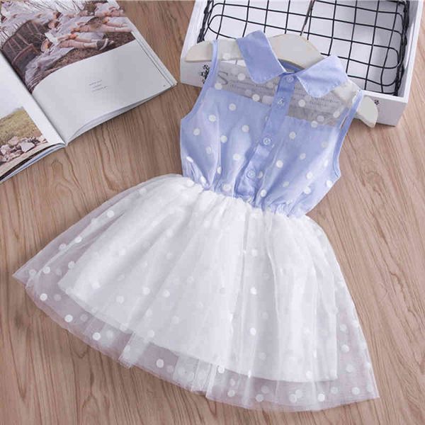 girl's dress sleeveless summer blue dot printed cute lace children clothes kids 210515, Red;yellow
girl's dress sleeveless summer blue dot printed cute lace children clothes kids 210515, Red;yellow