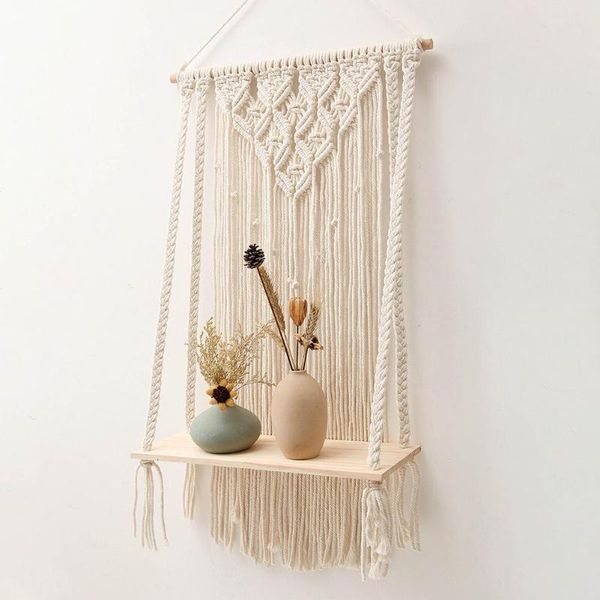tapestries diy tassel macrame tapestry wall hanging shelf boho cotton rope woven plant hanger wood floating decoration
tapestries diy tassel macrame tapestry wall hanging shelf boho cotton rope woven plant hanger wood floating decoration