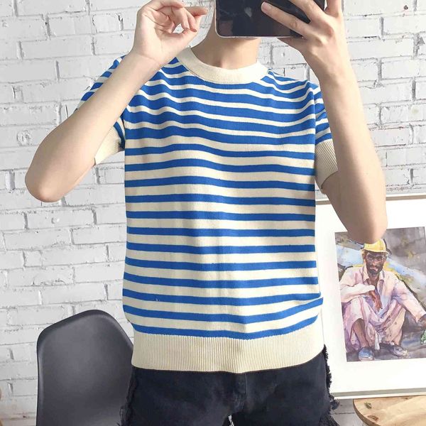 women's two piece pants micosoni high-end quality marine and white summer stripe short sleeve mesh all-match simple s-l sweater 7fh1
women's two piece pants micosoni high-end quality marine and white summer stripe short sleeve mesh all-match simple s-l sweater 7fh1