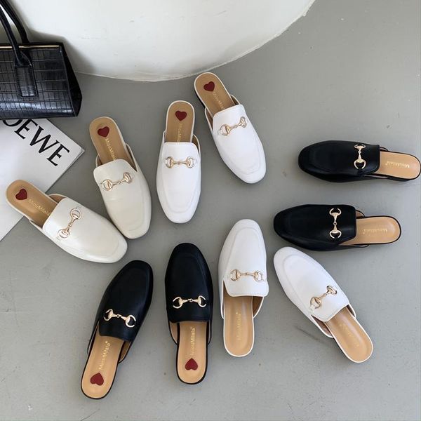 slippers half for women wear 2021 net red horse sandals heel lazy shoes flat muller, Black
slippers half for women wear 2021 net red horse sandals heel lazy shoes flat muller, Black