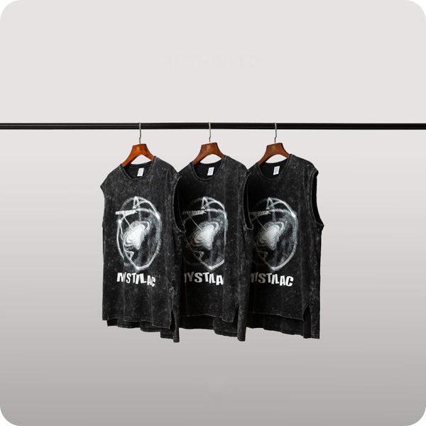 men's t-shirts summer clothing coat a t-shirt printing high street vest, White;black
men's t-shirts summer clothing coat a t-shirt printing high street vest, White;black