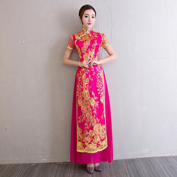 ethnic clothing large size 3xl 4xl lace sequins cheongsam female rayon long pink traditional collar qipao chinese wedding dress vestidos, Red
ethnic clothing large size 3xl 4xl lace sequins cheongsam female rayon long pink traditional collar qipao chinese wedding dress vestidos, Red