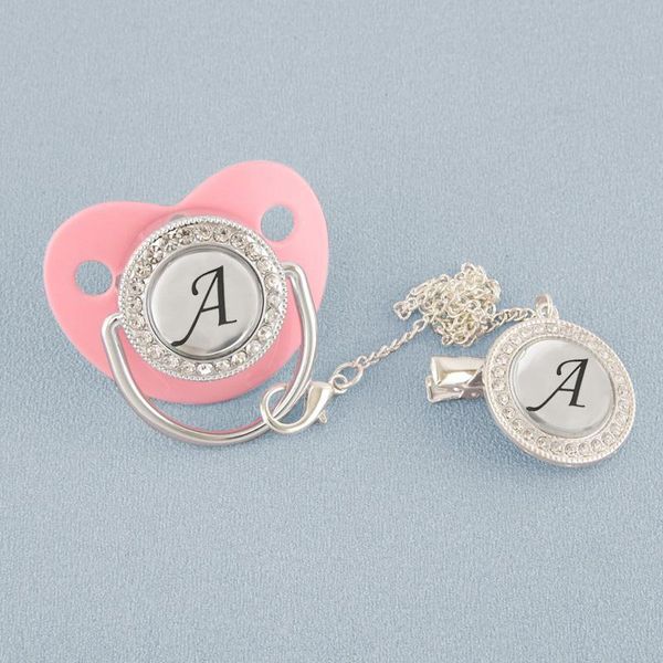 pacifiers# 26 initials name letter pink pacifier and clip bling silver infant soother chupete sucette 0-12months dummy nipple drop
pacifiers# 26 initials name letter pink pacifier and clip bling silver infant soother chupete sucette 0-12months dummy nipple drop