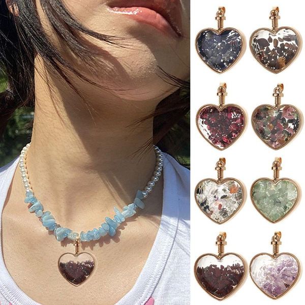 charms crafting natural crystal necklace making crush mineral stone wishing bottle pendant hearts shape inlaid, Bronze;silver
charms crafting natural crystal necklace making crush mineral stone wishing bottle pendant hearts shape inlaid, Bronze;silver